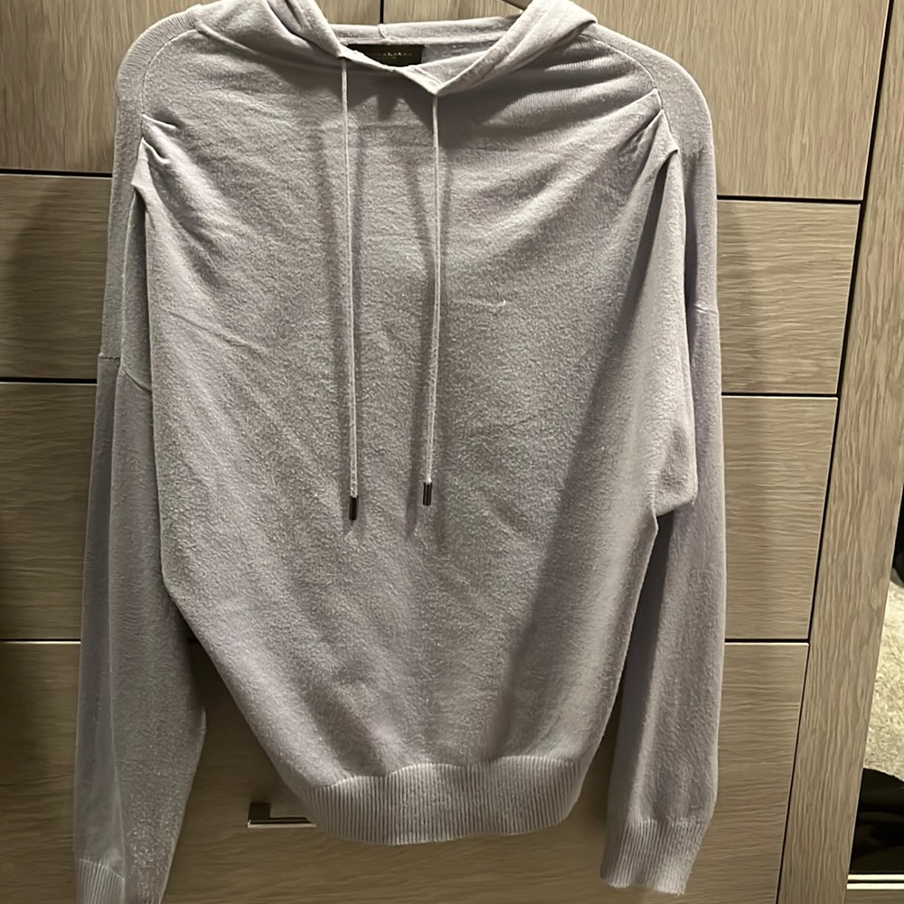 Donna Karan light hooded sweater